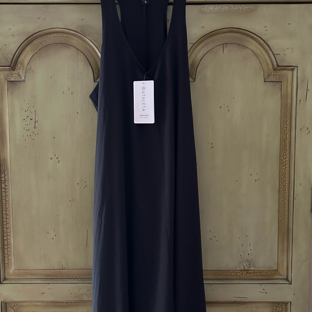 Athleta Elegant Black Asymmetrical Dress